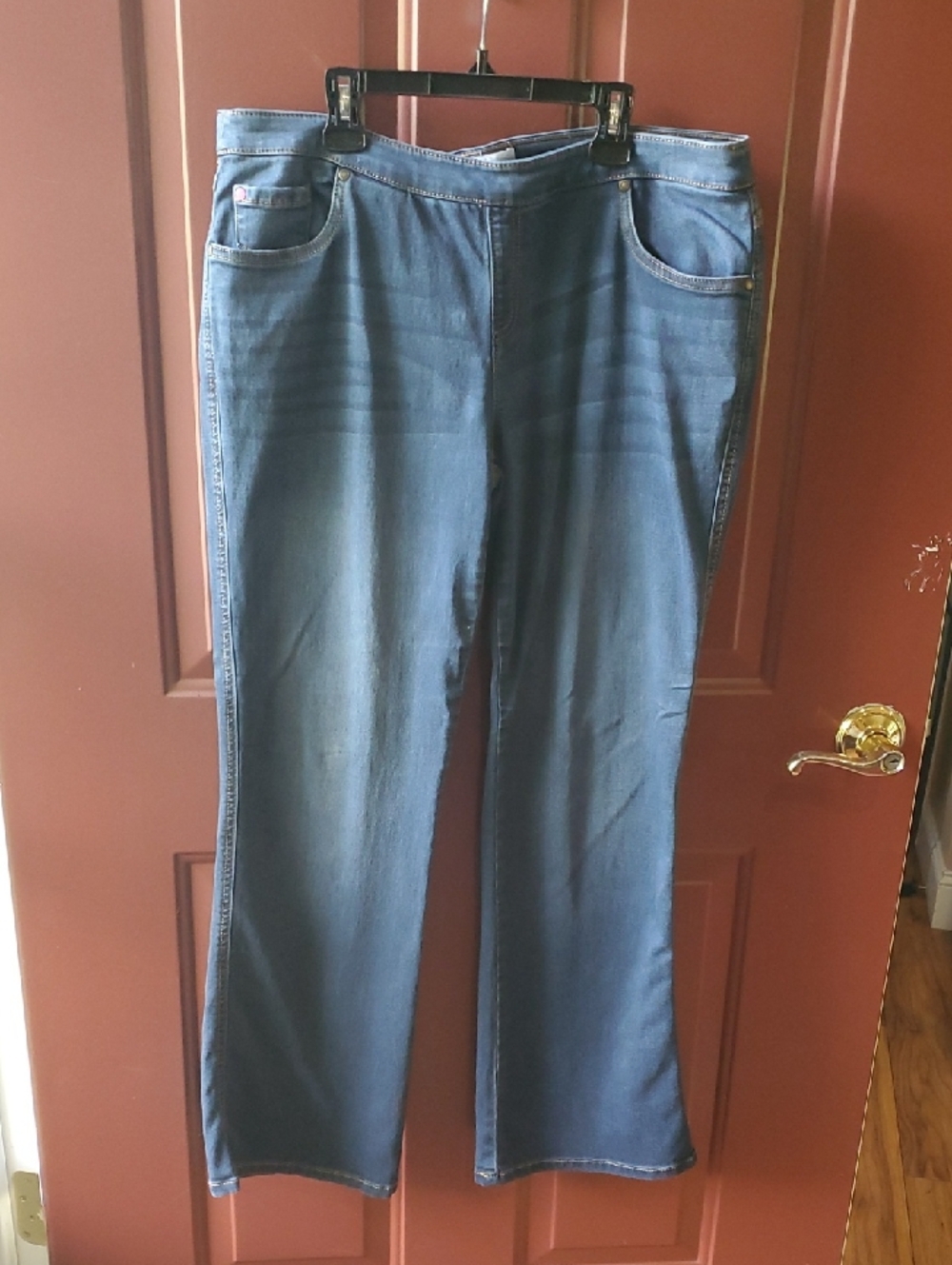 Pajama Jeans Women's Boot Cut Jeans in Medium Blue - Comfortable Stretch Denim L